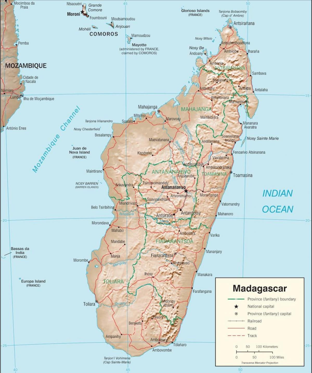 مدغشقر خريطة البلاد