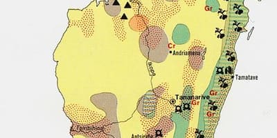 خريطة مدغشقر الموارد الطبيعية
