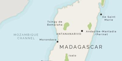 خريطة مدغشقر والجزر المحيطة