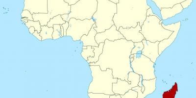 مدغشقر عن أفريقيا خريطة