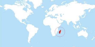 خريطة مدغشقر موقع على العالم